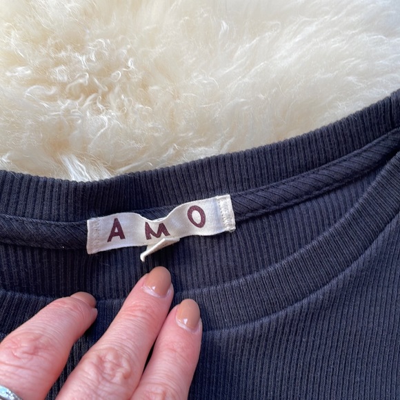 *SOLD* - EUC AMO Sleeveless Ribbed Dress Vintage Black - small - Picture 6 of 7